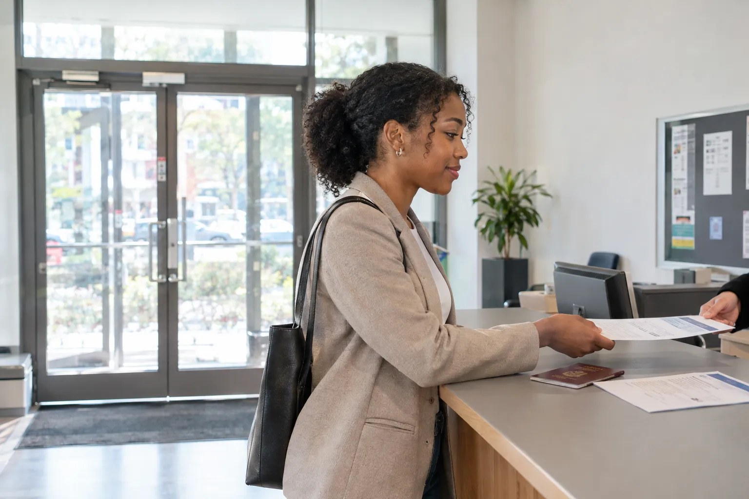 Student submitting a Secure English Language Test result at an approved UK test centre