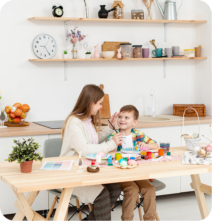 Registered childminder with a child