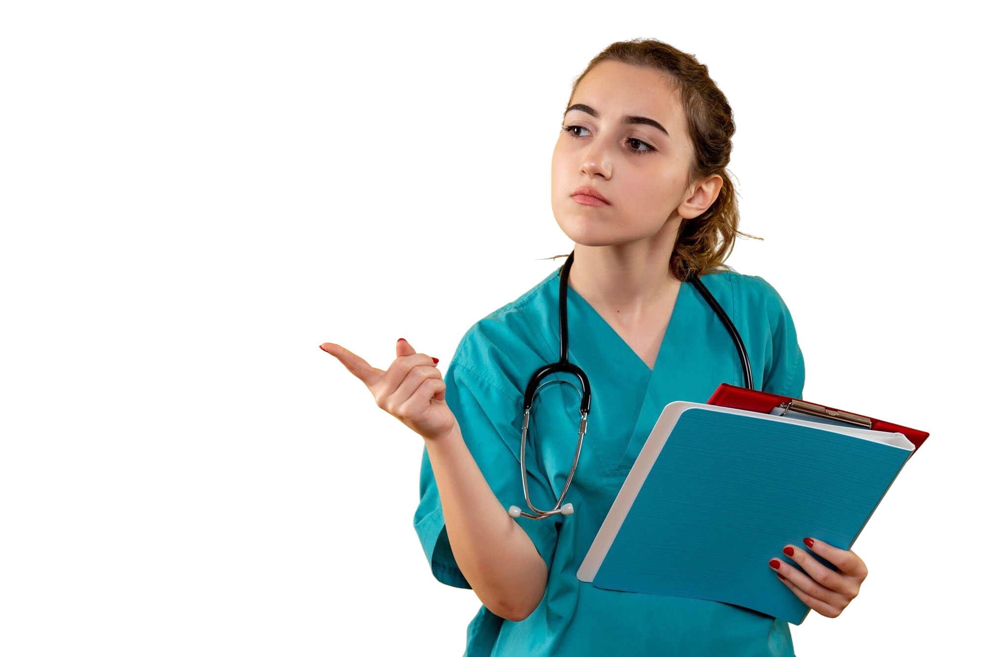 Childcare professional pointing to course audience list